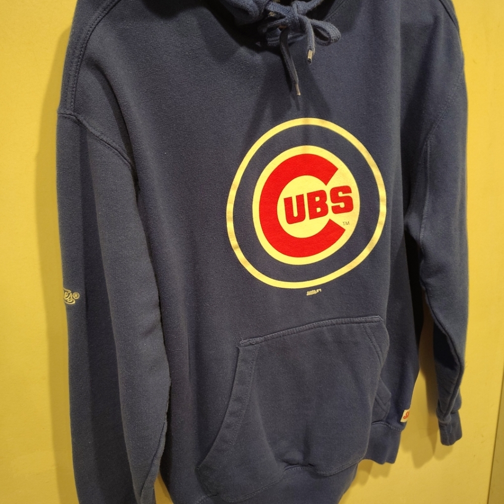 Stitches Blue Chicago Cubs Baseball Team Logo Hoodie Sz M Casual Fan Wear - Picture 4 of 7
